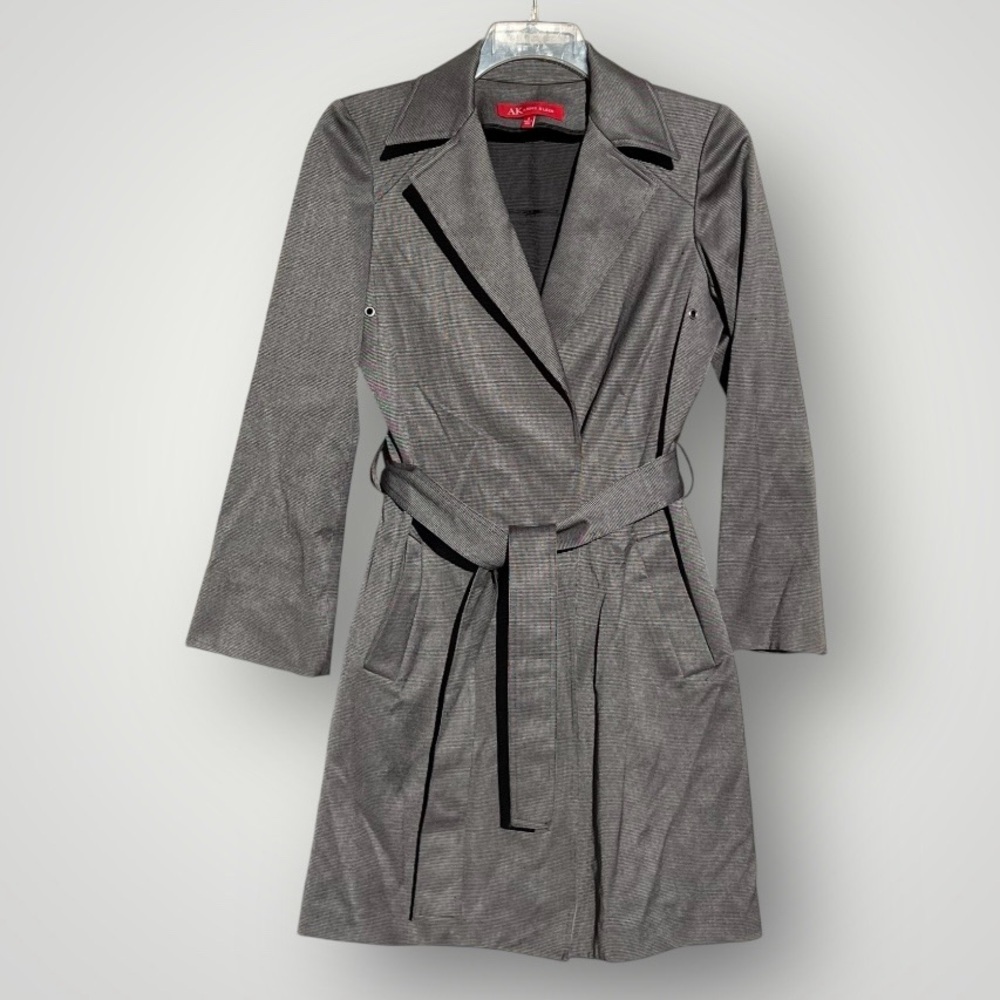 Anne Klein silver belted trench coat